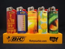 9 Bic Lighters EL Jefe Support Troops Boat Lemon Dragon Eye Elephants Lace Smoke