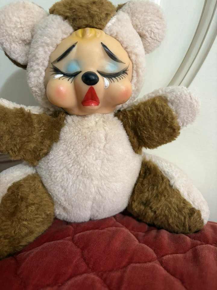 Vintage Rubber Face Crying Bear 80’s - Image 2 of 4