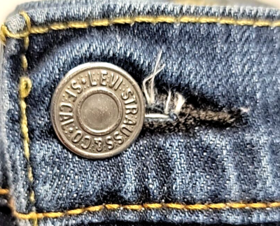 Levi's Straight Leg Whiskered Dark Wash Workwear Blue Denim Levi's Straight Leg Whiskered Dark Wash Workwear Blue Denim