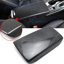 Carbon Fiber Center Console Armrest Box Panel Cover For Honda Accord 2018-2022