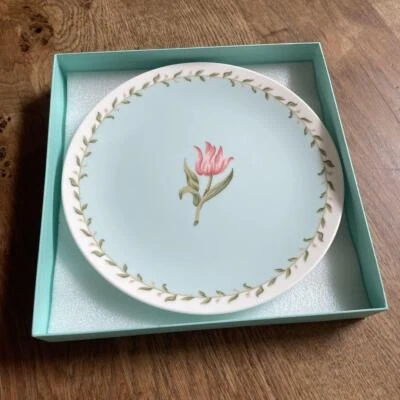 TIFFANY&Co. PT BL Plate Pink Tulip 24cm W/Box - Photo 1/3