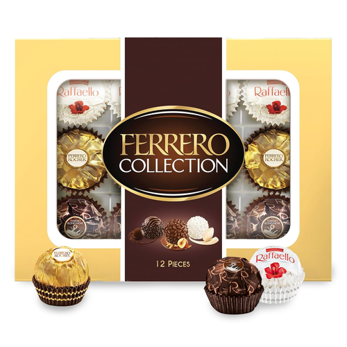 , 12 Count, Premium Gourmet Assorted Hazelnut Milk Chocolate, Dark Chocolate and