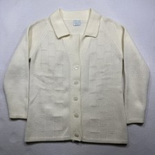 Vintage 70  s Sears Women  s Cable Knit Cardigan Medium Preppy