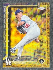 2025 Topps Chrome Gilded Gold Wave #48 Hideo Nomo 17/75 Dodgers
