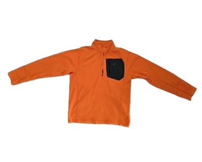 North Face Men's Skyline 1/3 Zip Fleece Orange Size Medium Zip Pocket