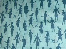 1/2 Yd Michael Miller "Silhouettes" 50's Retro Style Women Cotton Quilt Fabric