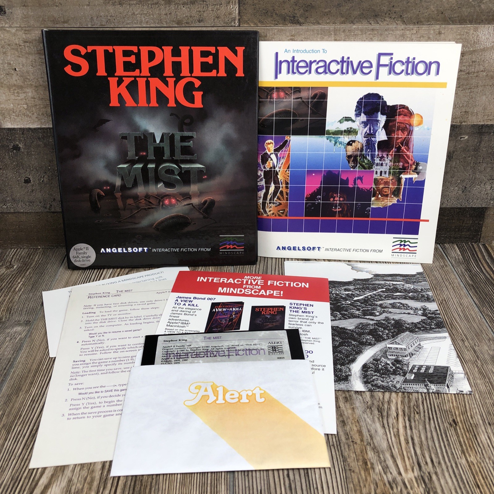 1985 Stephen King The Mist Angelsoft Apple II Computer Game