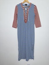 NWT J. Crew Sammie Red White Blue Striped Maxi Dress Size Small Nautical