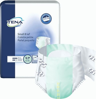 TENA Small Adult Incontinence Briefs Unisex Moderate Absorbency 12 Count