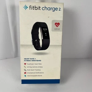 Charge de l'appareil 2 Taux de coeur Fitness Bracelet en acier inoxydable noir Grand Nouveau