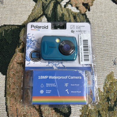 NEW) Polaroid IS048 18MP Waterproof Digital Camera Blue