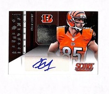 2014 Score Tyler Eifert Future Franchise Fabrics Auto Black Patch Card Bengals