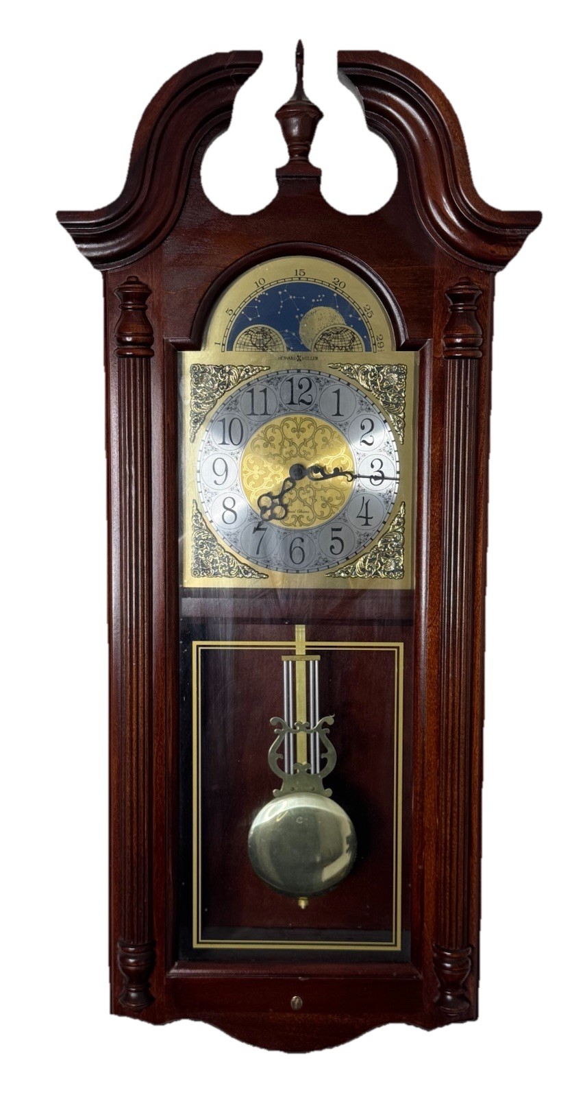 Vintage Howard Miller Fenwick 620-158 Wall Clock Westminster Fully Serviced