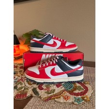Size 9.5 - Nike Dunk Low Boston Red Sox University Red Thunder Blue IM2222 100