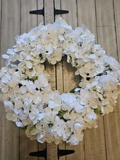 White Flower Wreath 21 inch