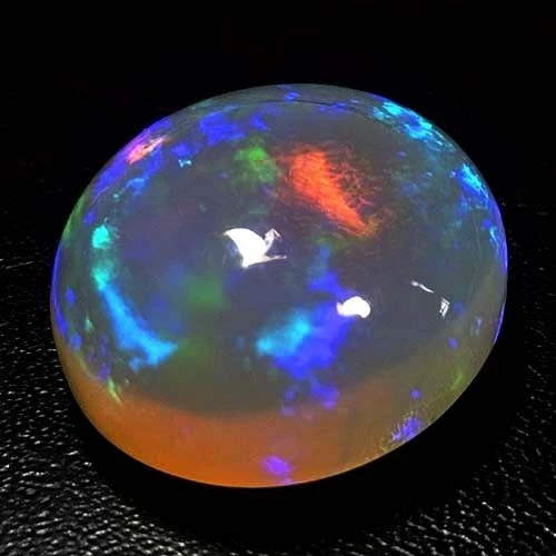 NATURAL AAA+ VVS AMAZING COLOR PLAY ROUND CABOCHAN ETHIOPIAN WELO OPAL 21.40 CTS - Image 2 of 4