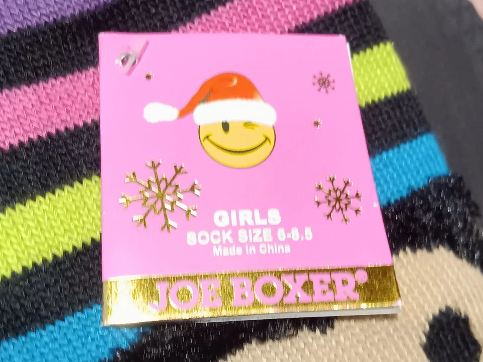 JOE BOXER Niñas Calcetines Cálidos Suaves, Mono Negro, Multicolor, TALLA 6-8.5 Foto 4 de 4
