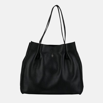 POLA - Schwarze Shopper-Tasche aus Leder