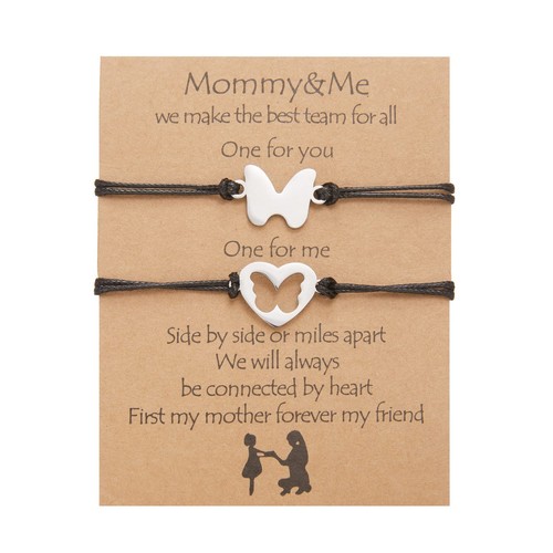 Regali mamma mamma figlia bracciali mamma e me cuore croce farfalla abbinato - Foto 1 di 6