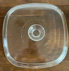 Vintage Corning Ware Pyrex A-12-C Square Glass Domed Replacement Lid Clear