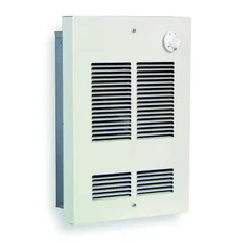 Electric Wall Mount Heater, 14-1/2 in H Grille, Recessed, 1500W, 120V AC,