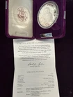 1992 Ben Franklin Firefighters 1 oz Silver Medal with Box and COA OGP