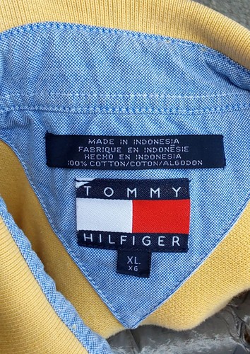 Vtg TOMMY HILFIGER Men's Sz XL Polo Shirt Color Block Rugby Y2K Acadamia - Picture 3 of 7