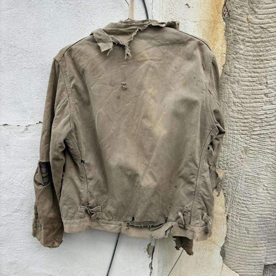 Chaqueta de trabajo Hércules Thrashed forrada con manta años 40 verdadera vintage se adapta a la talla S Foto 4 de 4