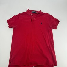 Polo Ralph Lauren Mens Red Short Sleeve Polo Shirt Classic Fit