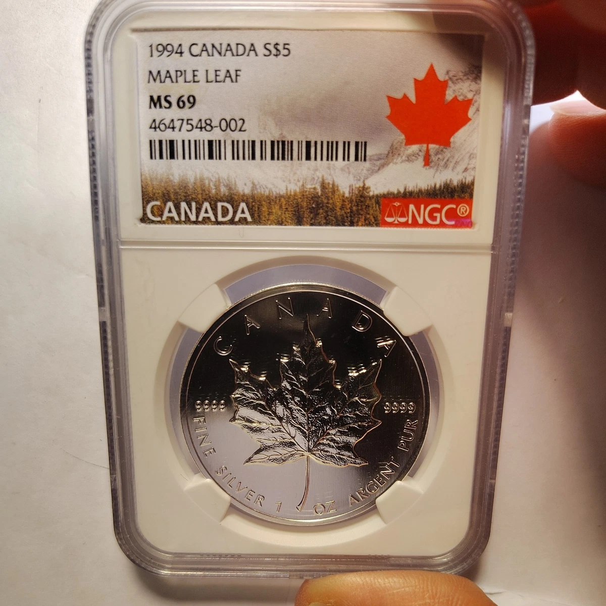 Canadian Maple Leaf NGC Grade MS 69 Silver Bullion Coins for sale