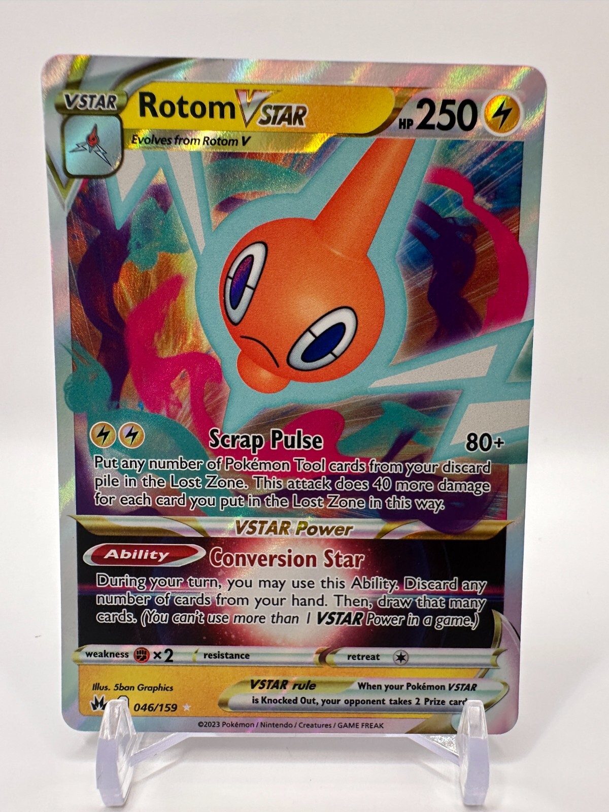 Pokemon Card Rotom VSTAR #46 Crown Zenith Holo English