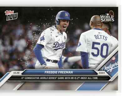 FREDDIE FREEMAN World Series Home Run 2024 Topps Now #868, PR: 3912 Dodgers  