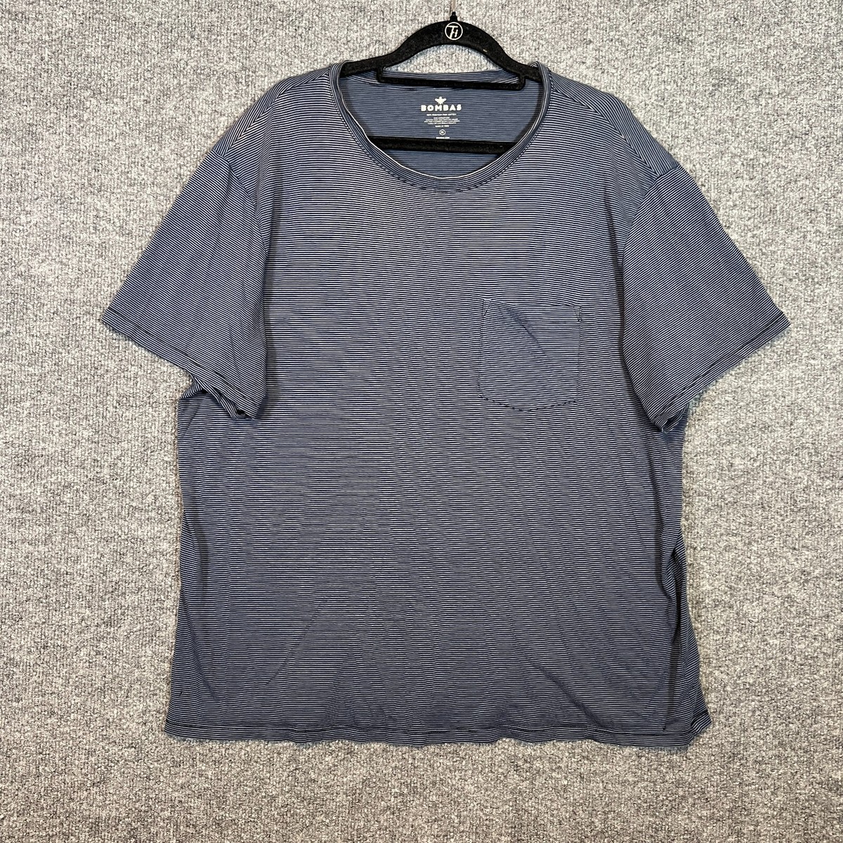 Bombas Shirt Mens XL Blue Bee Better Tshirt Pima Cotton Crew Neck Short Sleeve View 2