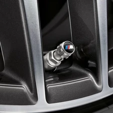 Genuine BMW Tire Valve Stem Cap M Logo Set OE 36122447402