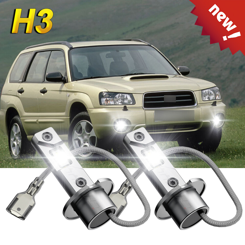 For Subaru Forester 2003 2004 2005 2PCS H3 LED Fog Driving DRL