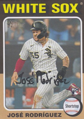 JOSE RODRIGUEZ TOPPS HERITAGE MINI ROOKIE CARD RC WHITE SOX #254 2024 ...