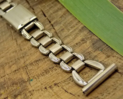 Vintage A&Z Watch Band NOS Unused White Gold Filled Superfold 19mm Art Deco
