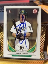 Trace Loehr Autographed Signed 1st Bowman Card A's Rangers