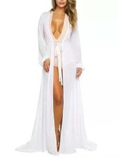 White Sheer Long Beach Swimwear Cover Up Many colors available 