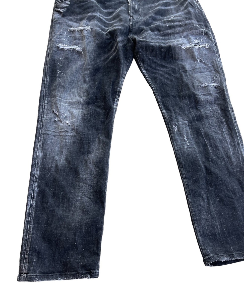 Dsquared2 Tidy Biker Jeans 2021 dark distressed denim | eBay Dsquared2 Tidy Biker Jeans 2021 dark distressed denim | eBay