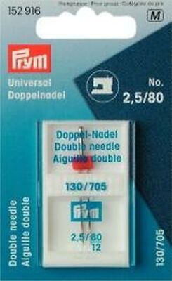 Twin Double Needle Sewing Machine Needles 130/705 Standard 80/2.5mm