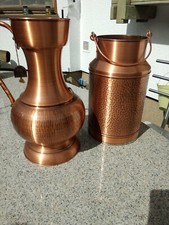 Vase und Kanne  Messing bauchig f&uuml;r Sammler und Liebhaber Antik Retro Design
