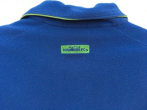 Seattle Sounders FC MLS Soccer adidas Fleece 1/4 Zip Pullover Boys Medium Blue - Picture 7 of 11