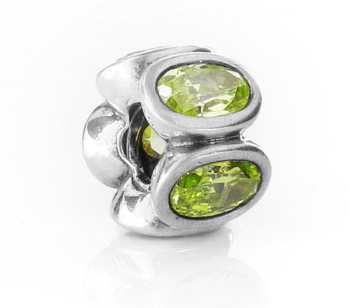 Genuine Pandora Charm "Lime Oval Lights" - 790311CZL - retired