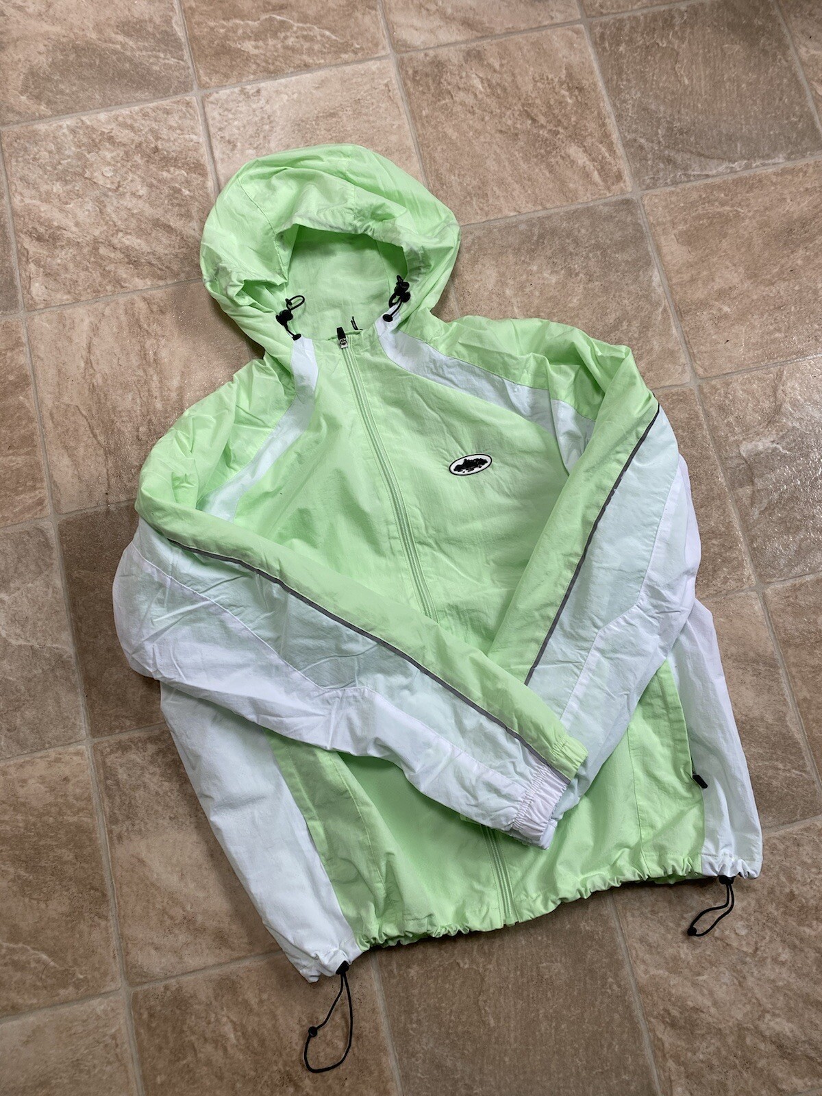 CRTZ Corteiz Spring Jacket Windbreaker- Size L -Mint & White- BNWT- AUTHENTIC ✅ image 2