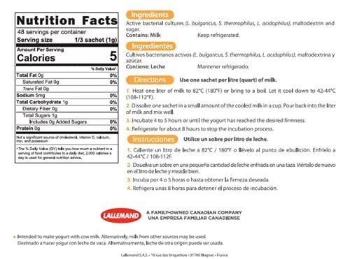 Yogur Starter (Pack de 16) - Hacer yogur en casa - Starter Culture - Todo Natura... Foto 3 de 4