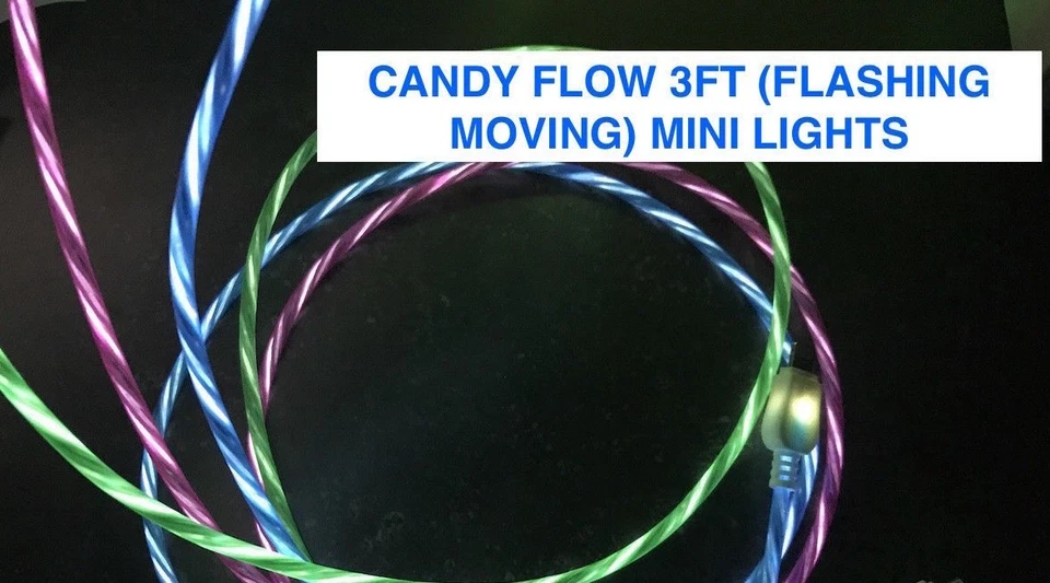 LED light-up MICRO USB data charger power charge cable for Samsung S6 S7+ HTC LG - Image 3 of 4