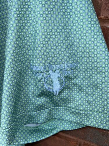 Peter Millar Polo Sz L Large Men’s Summer Comfort Ross Bridge Golf Shirt Green - Picture 6 of 10