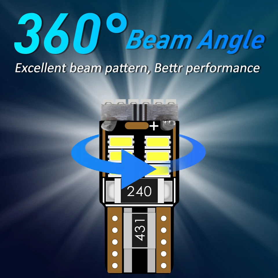 2X Xenon White 168 2825 LED License Plate Light Bulb for 2000-2023 Nissan Maxima - Image 2 of 4