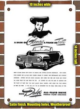Metal Sign - 1942 Dodge Custom Convertible Coupe - 10x14 Inches